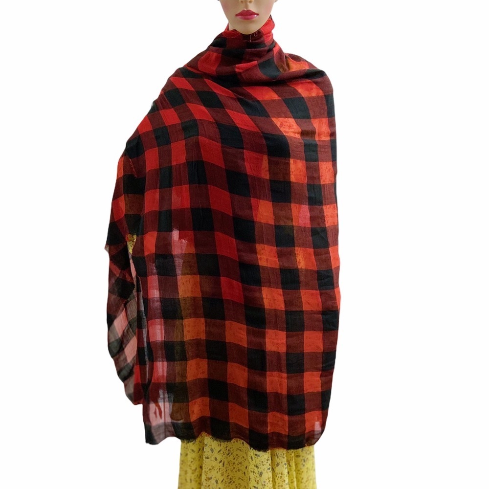 ZARA oversized plaid scarf/wrap